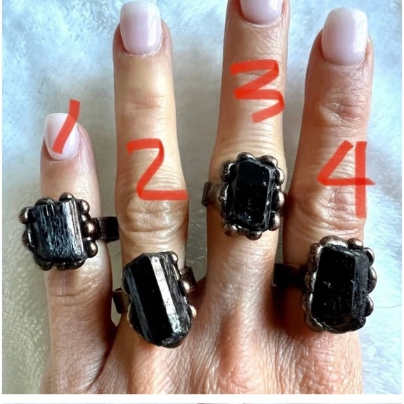 EMF Protection Black Tourmaline Ring - Picture 2 of 9